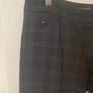 Banana Republic Black/navy/green plaid Sloan Dress Pants